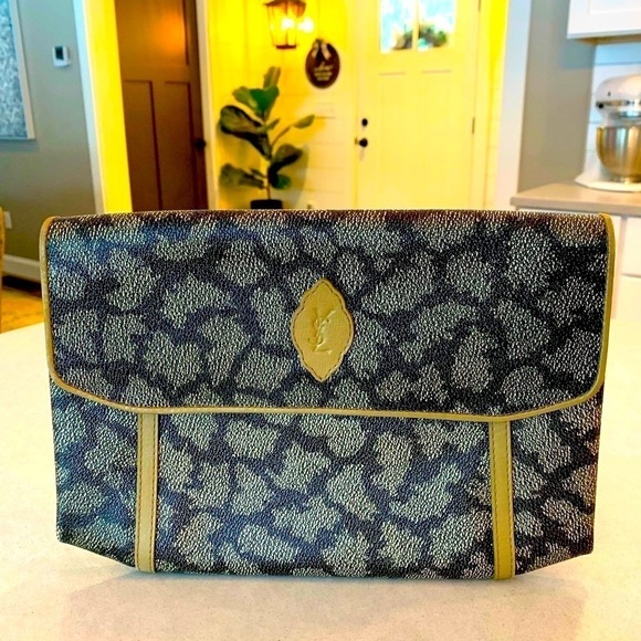 Vintage YVES Saint Laurent Ysl Vintage Clutch Bag Purse ๐๐ - Picture 2 of 14